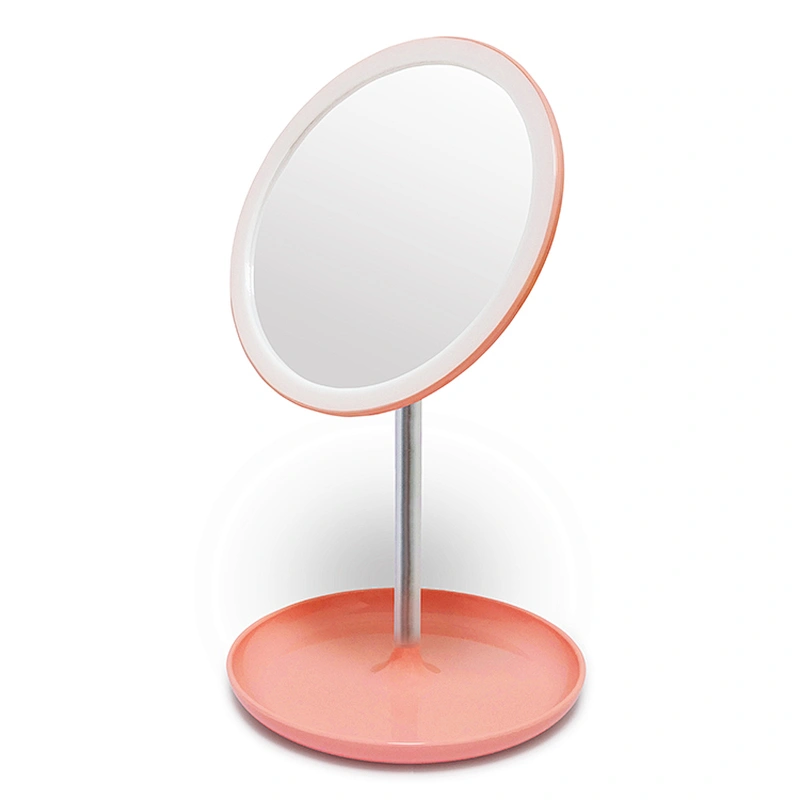 2019 Top selling Factory  Round Makeup cosmetic Mirror desktop for Bedroom or Bathroom With Stand Standing Decorative Mirror