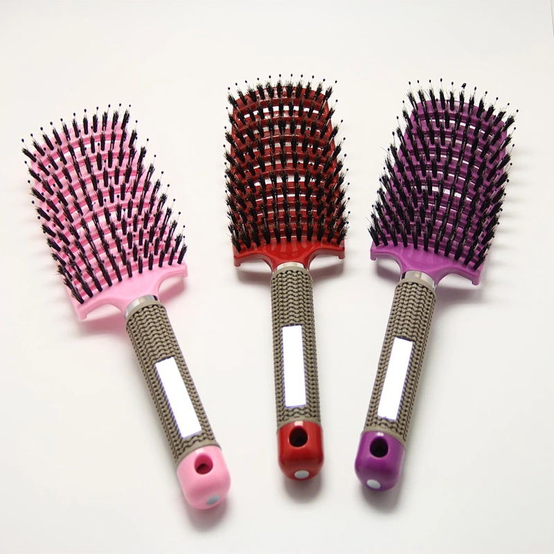 Factory Curve Plastic Bristles Vent Hair Comb Brush