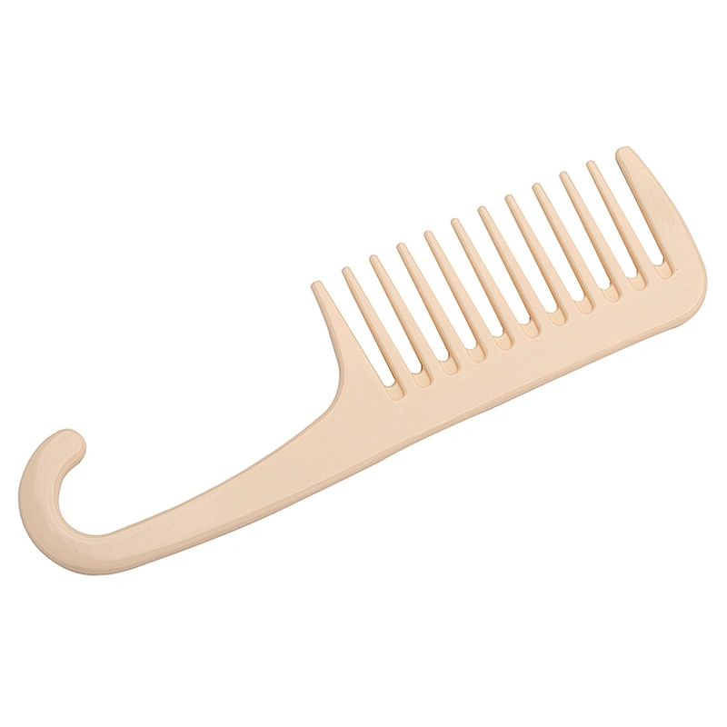 Plastic Hair Comb with Hook Shower Use Wide Teeth Hair Comb