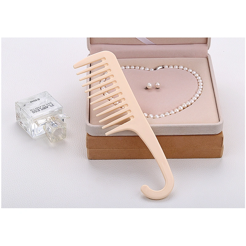 Plastic Hair Comb with Hook Shower Use Wide Teeth Hair Comb