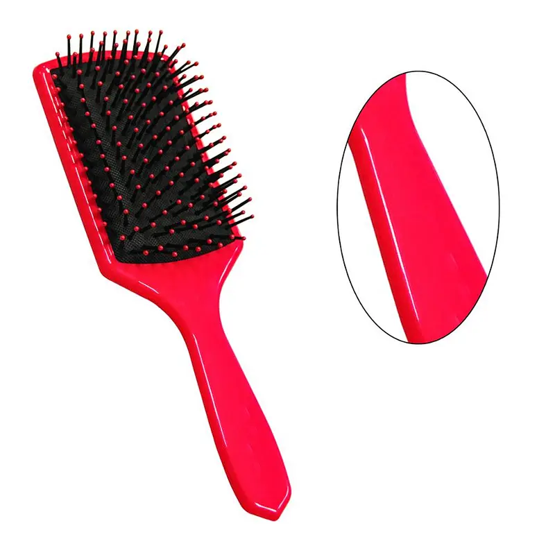 Anti-static Nylon Pins Plastic Square Paddle Hair Massage Paddle Brush