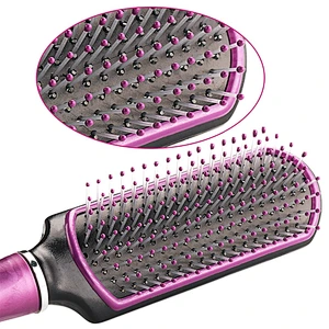 Factory Bulk Logo Printing Anti-static nylon hairbrush Plastic Styling Hair Brush