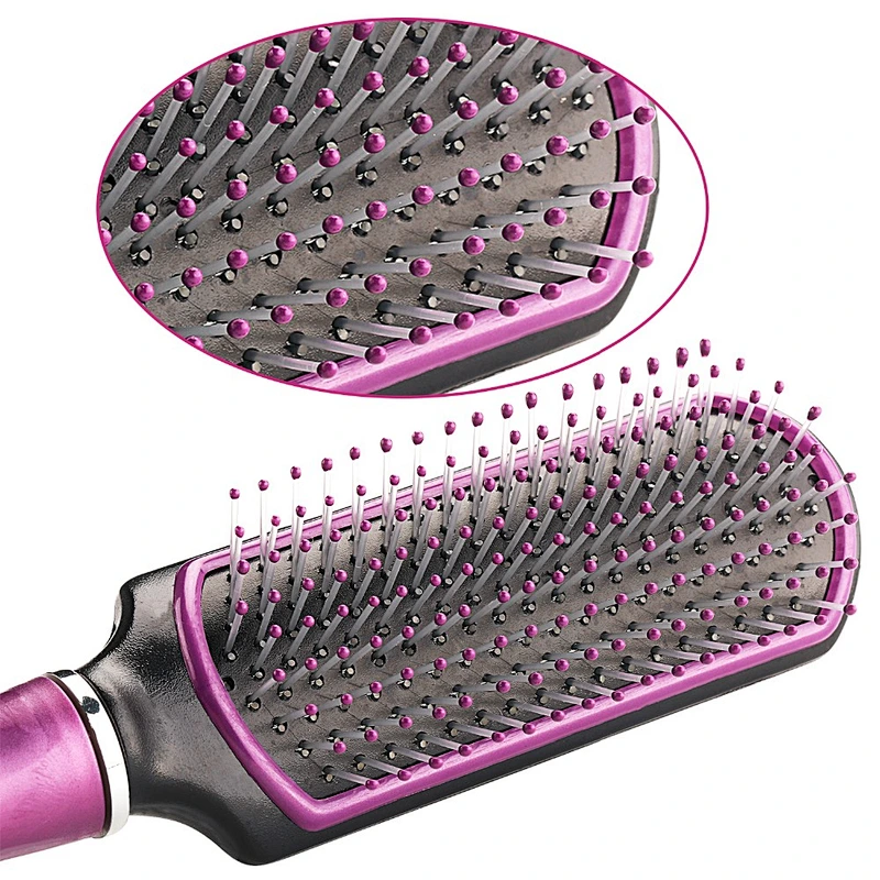 Factory Bulk Logo Printing Anti-static nylon hairbrush Plastic Styling Hair Brush