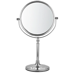 Round Double-Sided Makeup cosmetic desktop mirror Magnifying Double Sided Mirror With Stand Standing Mirror Adjustable Height