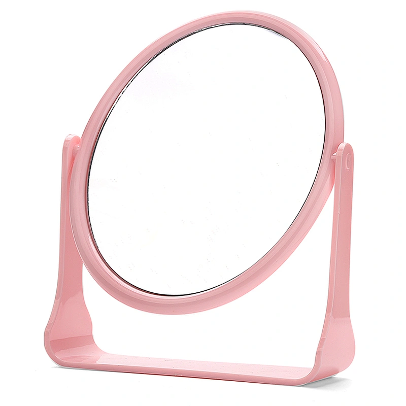 Adjustable height table cosmetic mirror/double sided desktop vanity mirror