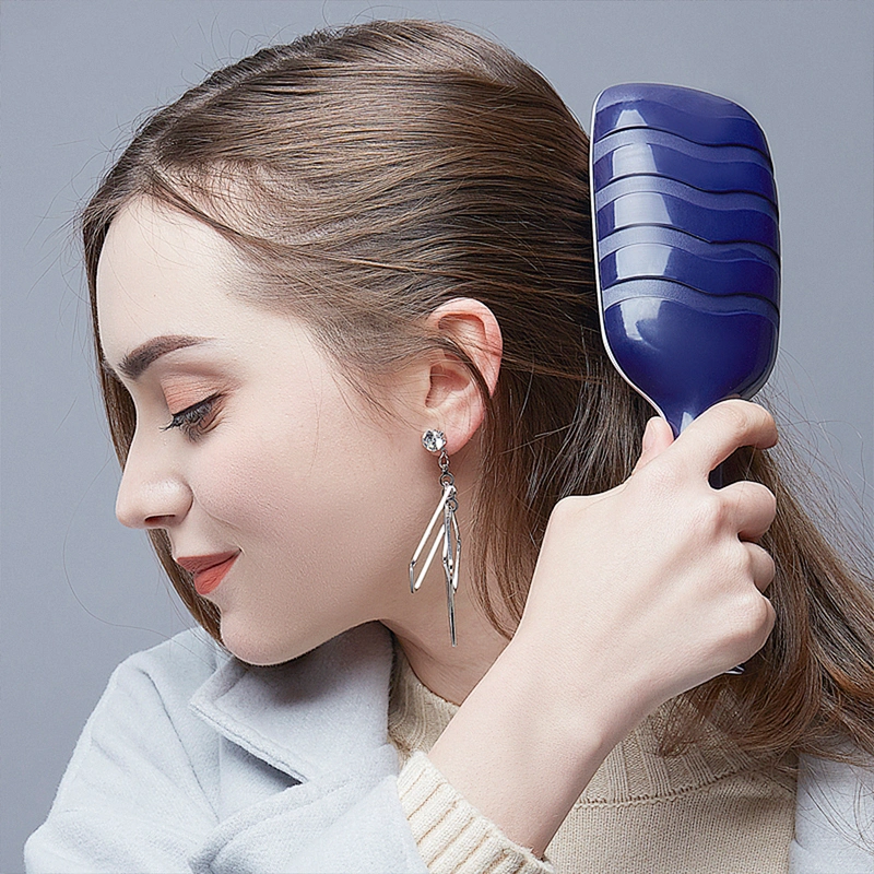 E-Bour Top Selling Detangling Plastic Angel Hair Brush With Handle