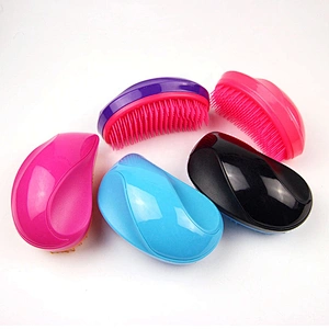 Wholesale Plastic Colorful Egg Shaped Detangling Hair Brush