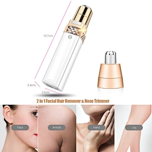 Facial Hair Remover for Women,Ladies Electric Face Shaver for Painless Hair Removal with Built-in LED Light,Remove Chin & Upper Lip Hair, Portable Eyebrow Hair Removal Eyebrow Razor
