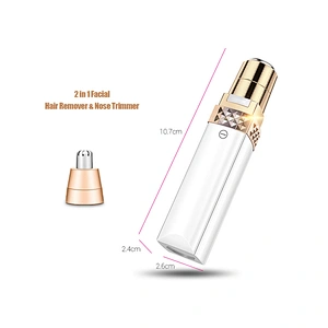 Facial Hair Remover for Women,Ladies Electric Face Shaver for Painless Hair Removal with Built-in LED Light,Remove Chin & Upper Lip Hair, Portable Eyebrow Hair Removal Eyebrow Razor