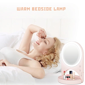 Wholesale Large Cosmetic Makeup Mirror Portable Make Up Mirrors Desktop Mirror with LED light