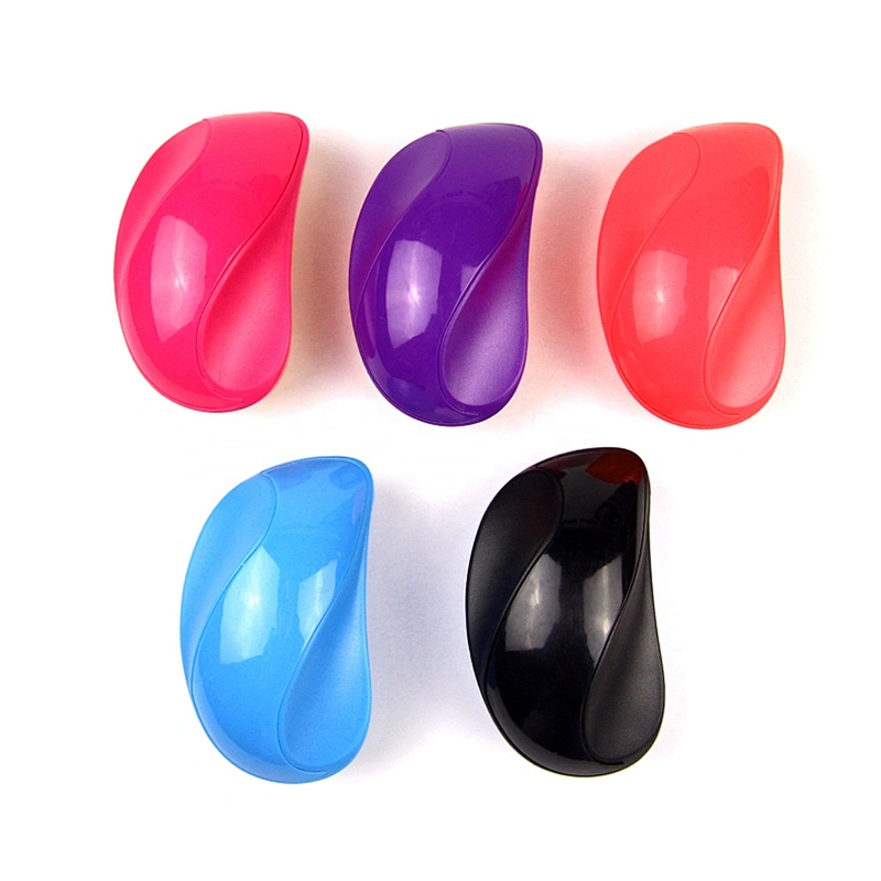 Wholesale Plastic Colorful Egg Shaped Detangling Hair Brush