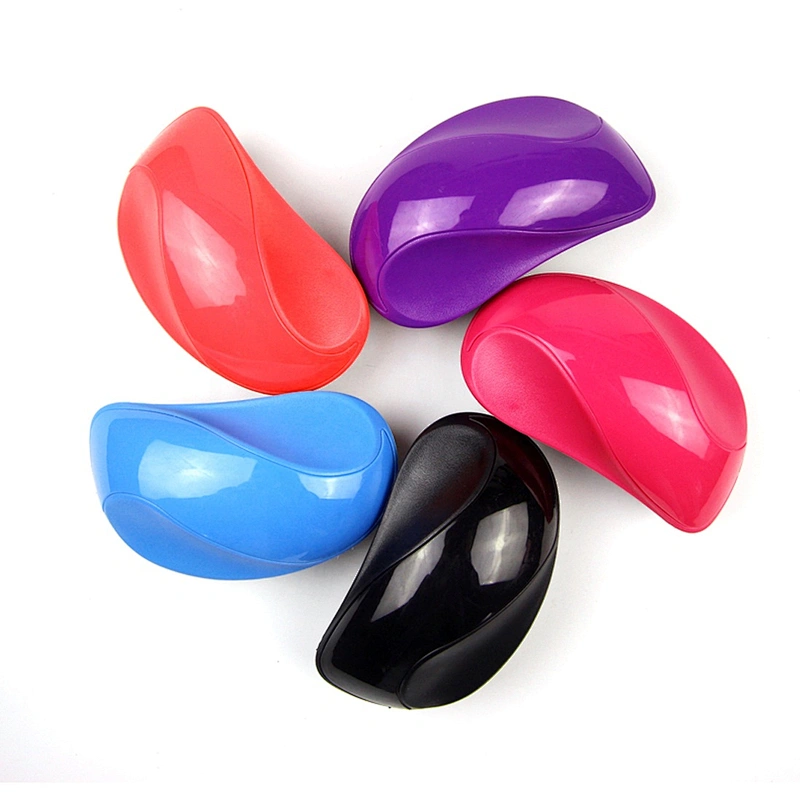 Wholesale Plastic Colorful Egg Shaped Detangling Hair Brush