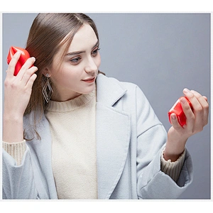 Personalized Lip Shape Detangling Scalp Massage Hair Brush Comb Plastic Hair With Make Up Mirror