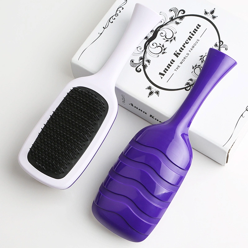 E-Bour Top Selling Detangling Plastic Angel Hair Brush With Handle