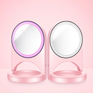 Wholesale Large Cosmetic Makeup Mirror Portable Make Up Mirrors Desktop Mirror with LED light