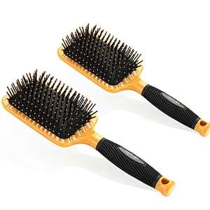 Paddle brush with detangling comb plastic paddle hair brushes detangling air cushion brushes