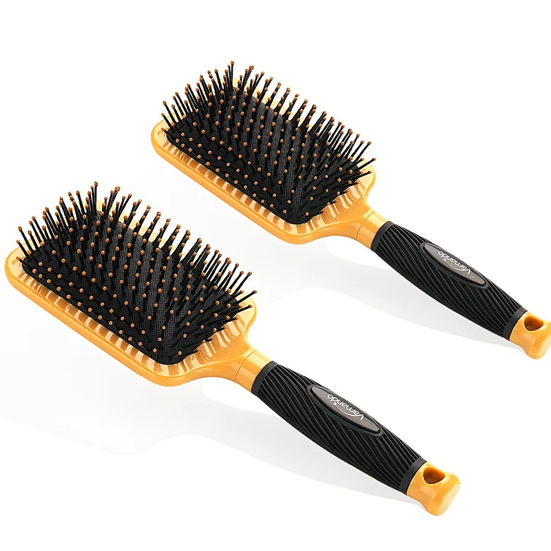 Paddle brush with detangling comb plastic paddle hair brushes detangling air cushion brushes