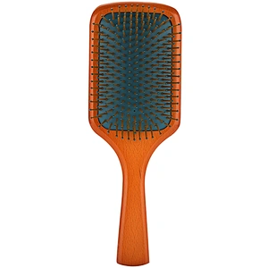 custom logo paddle brush wooden cushion hair brushes paddle brush wood
