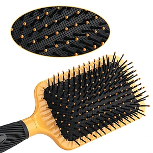 Paddle brush with detangling comb plastic paddle hair brushes detangling air cushion brushes
