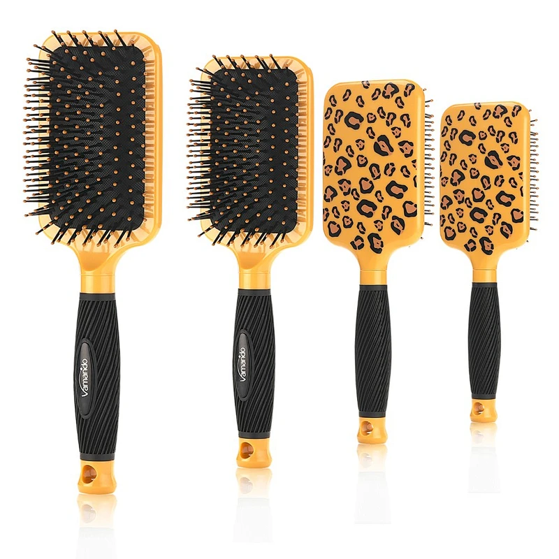 Paddle brush with detangling comb plastic paddle hair brushes detangling air cushion brushes