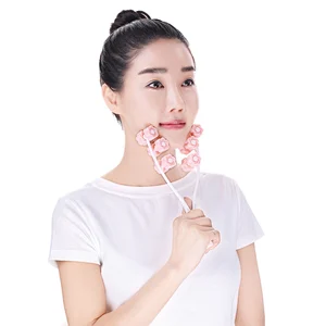 Manufacturer High Quality 6 Plum Blossom Shaped Roller Comfortable Rolling Facial Massager