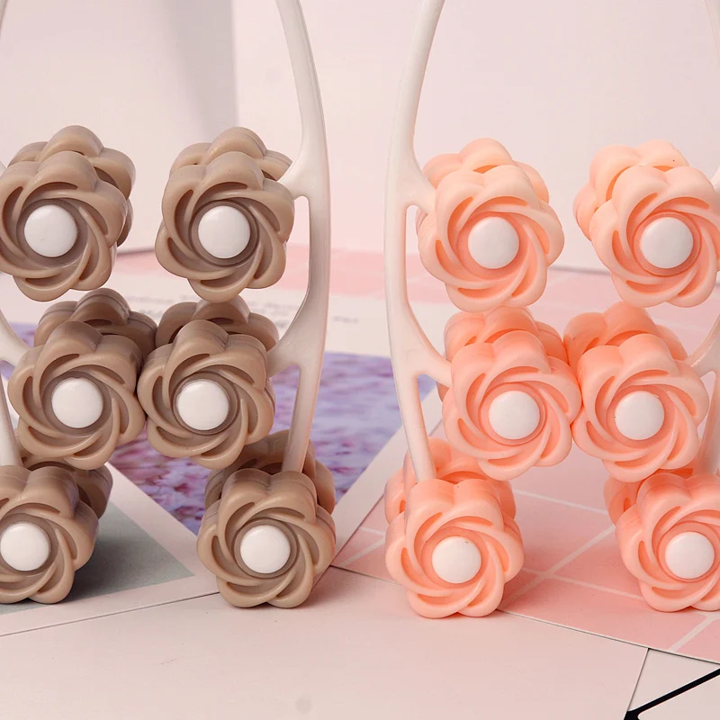 Manufacturer High Quality 6 Plum Blossom Shaped Roller Comfortable Rolling Facial Massager