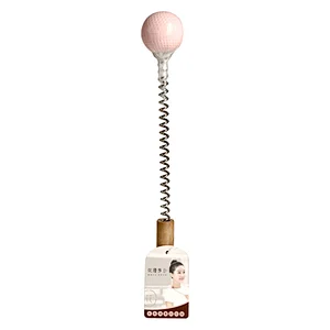Manufacturer High Quality Wooden Handle Spring Golf Silicone Massage Ball Household TPR Massage Hammer