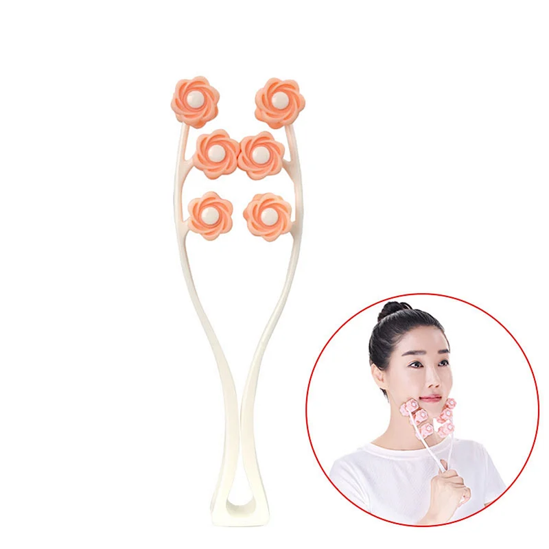Manufacturer High Quality 6 Plum Blossom Shaped Roller Comfortable Rolling Facial Massager