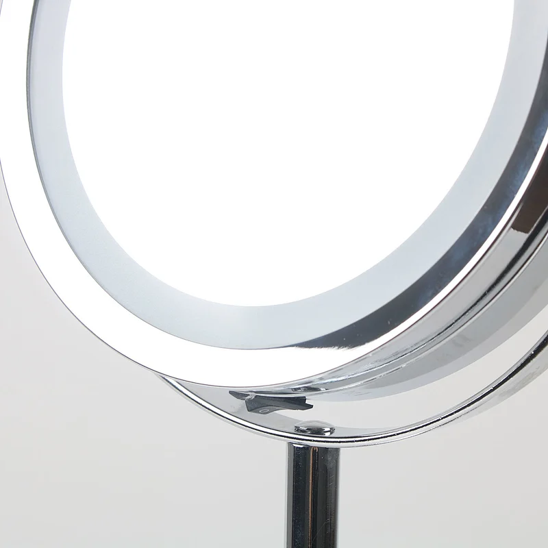 360 Degree Rotation LED Makeup Mirror Double Sided Round 3X Magnification LED Lighted Mirror