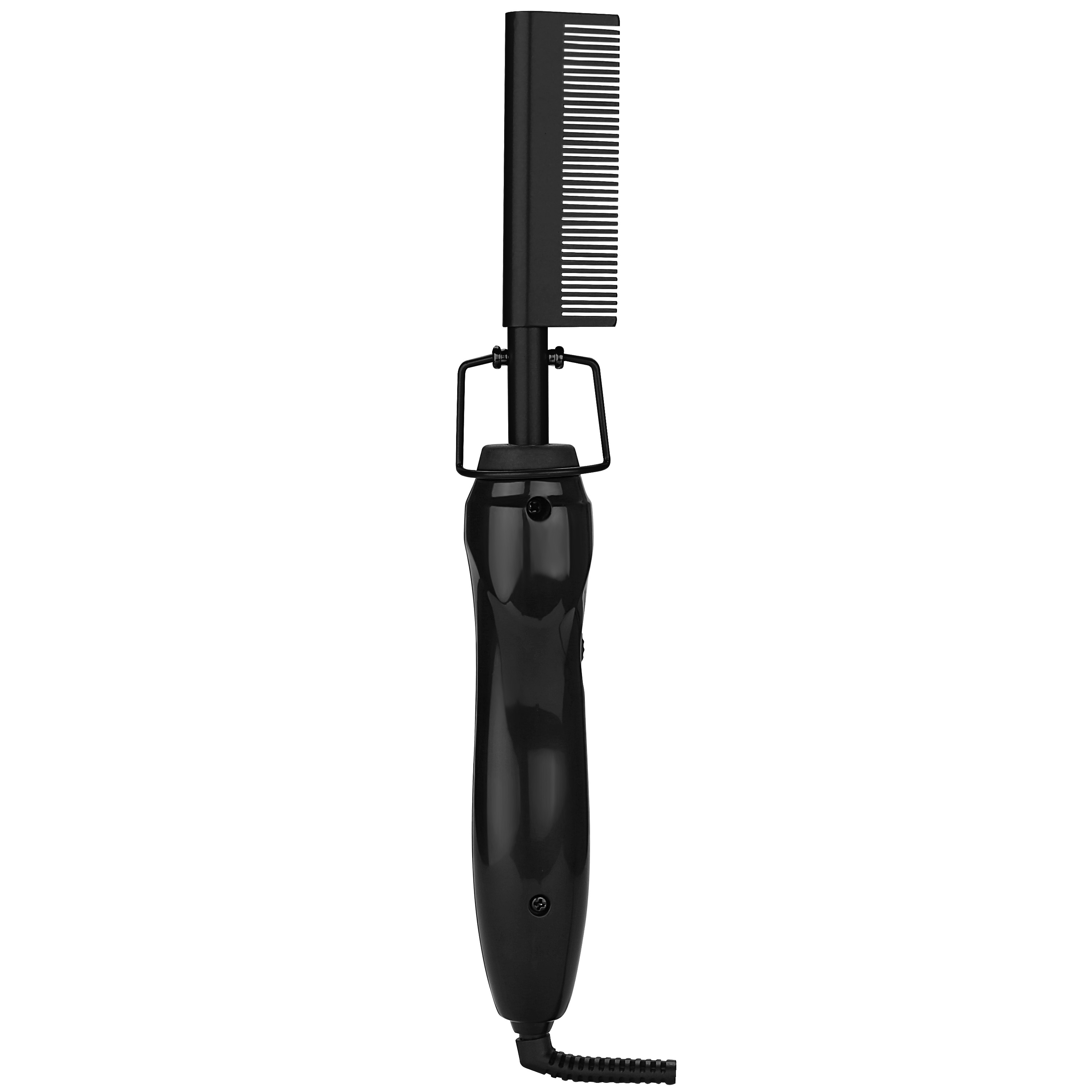 Erokicysh Electric Hot Straightening Heat Pressing Comb Ceramic Curling Flat Iron Curler Designed Hair Straightener for Natural Black ,Anti-Scald Beard Straightener Press Comb