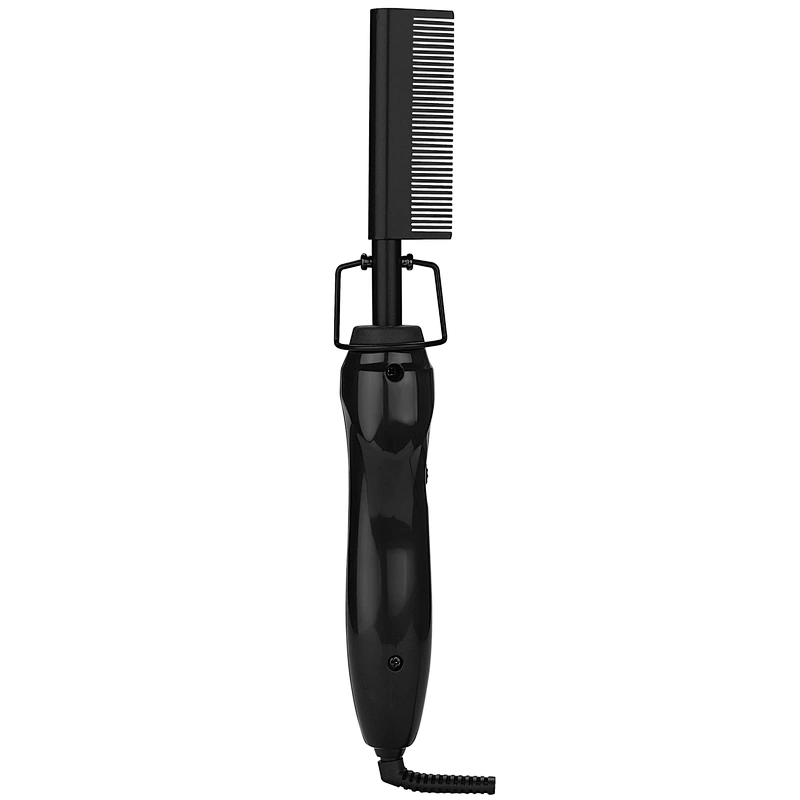 Erokicysh Electric Hot Straightening Heat Pressing Comb Ceramic Curling Flat Iron Curler Designed Hair Straightener for Natural Black ,Anti-Scald Beard Straightener Press Comb