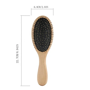 High Quality Portable Soft Nylon Bristles Natural Wooden Private Label Hair Brush
