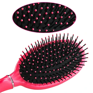 Wholesale High Quality Hair Comb Massager Anti-static Detangling Plastic Hair Brush