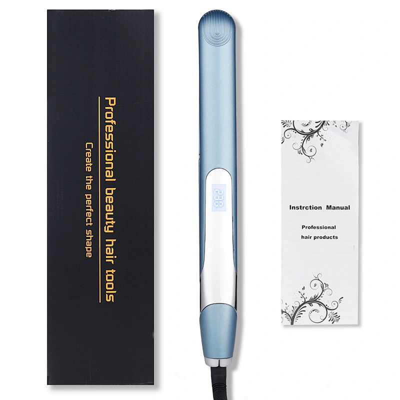 Edunicysh 360 Degree Rotary Power Cord Professional 2 in 1 PTC Heating Panel Hair Straightener with Digital LCD Display