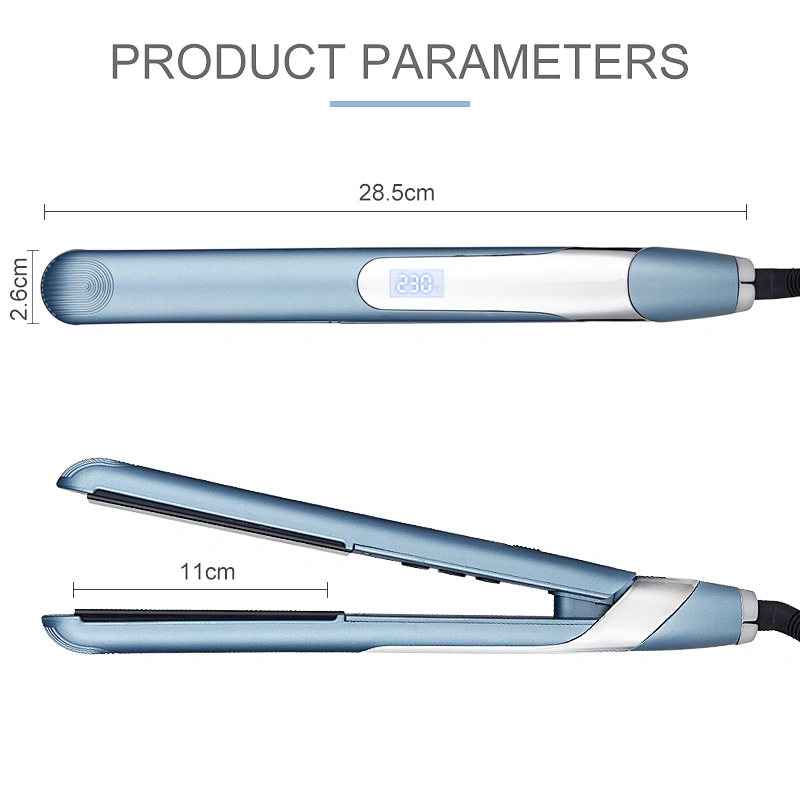 Edunicysh 360 Degree Rotary Power Cord Professional 2 in 1 PTC Heating Panel Hair Straightener with Digital LCD Display