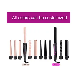 Hair Curling Iron Interchangeable Hair Curler 6 in 1 Curling Wand Set