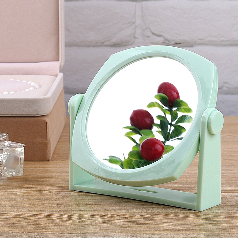 Hand Held Makeup Mirror Double Sides Handheld Mirrors Folding Table Mirrors Standing Make up Mirror Magnifying Miroir for Travel