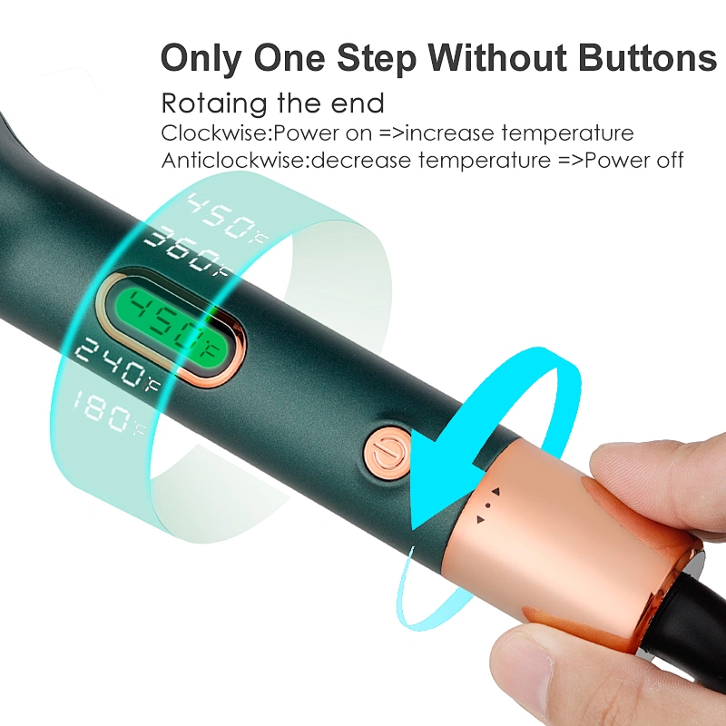 Edunicysh Portable Hair Straightener LCD Display Temperature Adujustment 2 in 1 Instant Heating Hair Straightener Brush