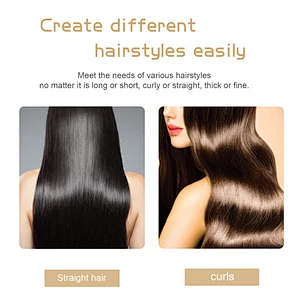 Erokicysh Electric Hot Comb Hair Straightener Heat Pressing Comb Ceramic Portable Curling Iron Anti-Scald Wigs Beard Hair Straightener Press Comb Travel Flat Iron Hair Straightening Brush for Natural Black