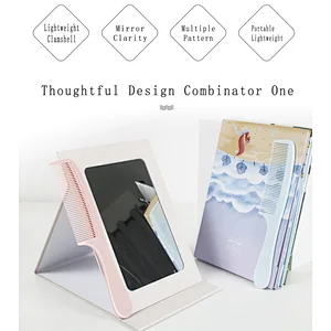 Folding desktop makeup mirror single-sided flip makeup mirror bag easy to carry office dormitory makeup mirror