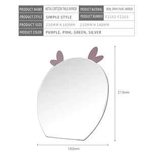 Table or Hand Vanity personalized girls pocket mirror makeup pocket mirror custom logo Plastic Pocket Customize Vanity Mirror
