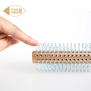 Wholesale Wood Comb Straight hair cylinder blow and roll Anti-Static Styling Daily Beauty Curling Brush for Blow Drying, Styling