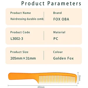 Private label Wide Tooth Hair Comb Detangling Best Durable High Quality Care Hand Grip Brush For Barber Hair Cutting