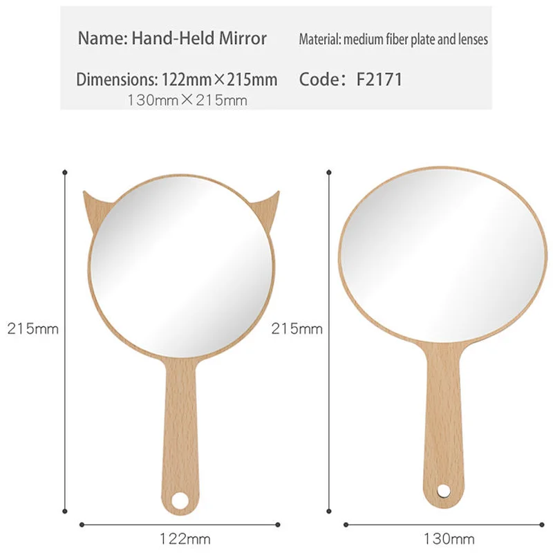 Wholesale Sample Handheld round Mini Custom Travel Make Up Logo Plastic Pocket Customize Vanity Mirror