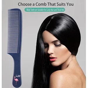 Colors Wholesale Custom Logo Detangling Shower Hair Combs Heat-resistant Large Plastic Hair Wide Tooth Hair Comb Shower