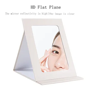 Folding desktop makeup mirror single-sided flip makeup mirror bag easy to carry office dormitory makeup mirror