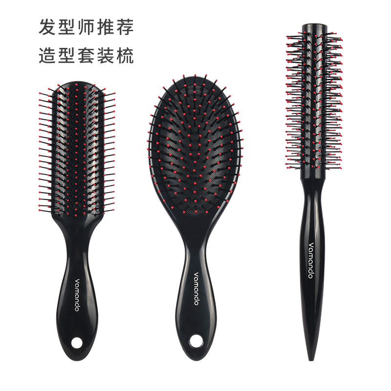 Customized Handle Natural Massage Scalp Handle Wood Cushion Paddle Wholesale Air Cushion Women Plastic Scalp Massage Hair Brush