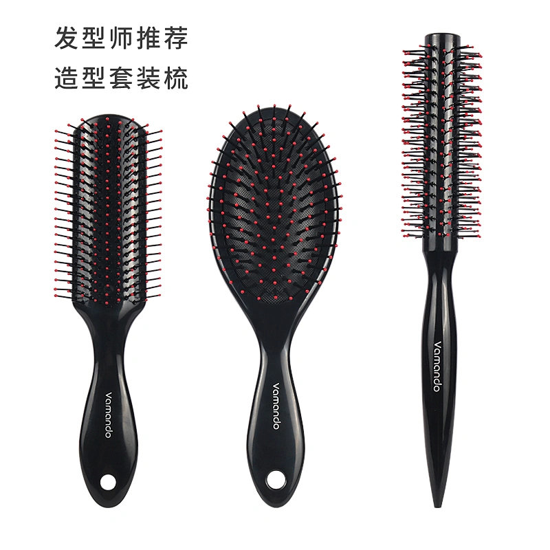 Customized Handle Natural Massage Scalp Handle Wood Cushion Paddle Wholesale Air Cushion Women Plastic Scalp Massage Hair Brush