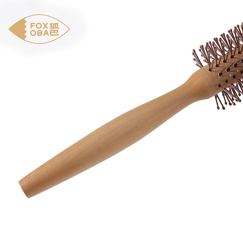 Wholesale Wood Comb Straight hair cylinder blow and roll Anti-Static Styling Daily Beauty Curling Brush for Blow Drying, Styling