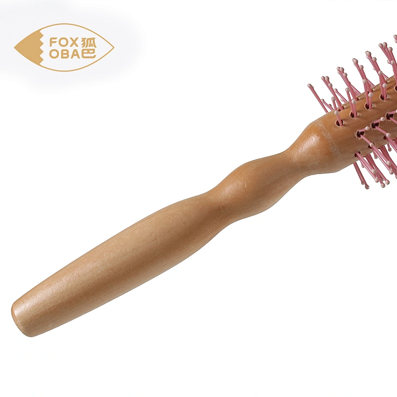 Wholesale Wood Comb Straight hair cylinder blow and roll Anti-Static Styling Daily Beauty Curling Brush for Blow Drying, Styling